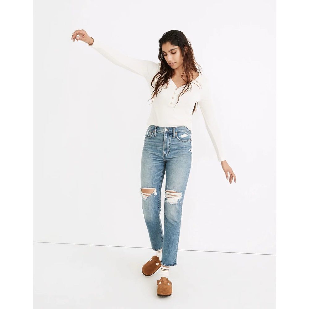 Madewell The Perfect Vintage Jean in Denman Wash Size 28 Distressed - Picture 2 of 10